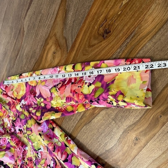 Draper & Damons Spring Abstract Floral Blazer‎ Yellows Pinks Greens sz M - Picture 6 of 9